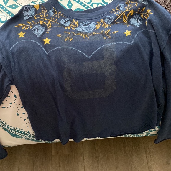 Free People(We the Free) Football inspired Sweater. - Picture 10 of 10